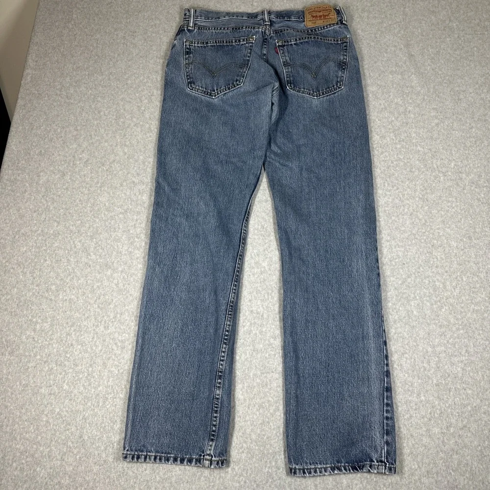 Levis 505 Regular Fit Straight Leg Jeans Y2K Men's 33x34 Medium‎ Wash Denim